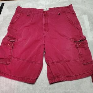 Jordan Craig Cargo Shorts Men 42/10.5 Burgundy Skater Streetwear Hip Hop Y2K